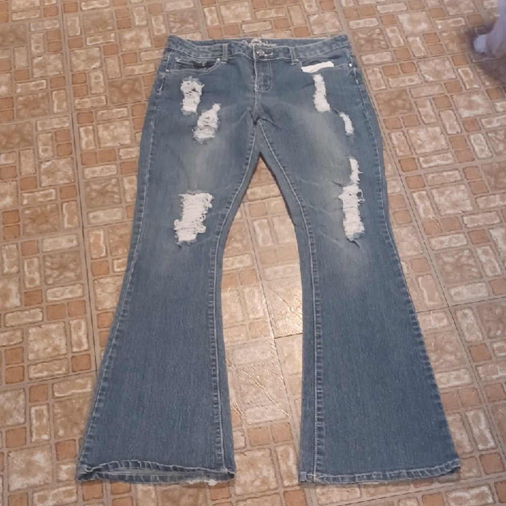Premiere Denim by rue21 Blue Flare Jeans Size 9/10